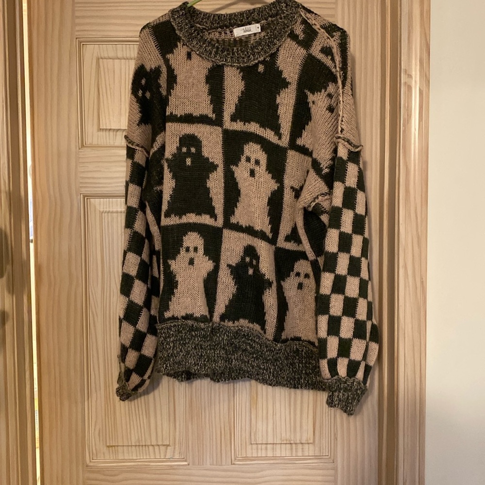 Ghost print oversized sweater size medium
